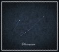 Telescopium star constellation, Night sky, Cluster of stars, Deep space, Royalty Free Stock Photo